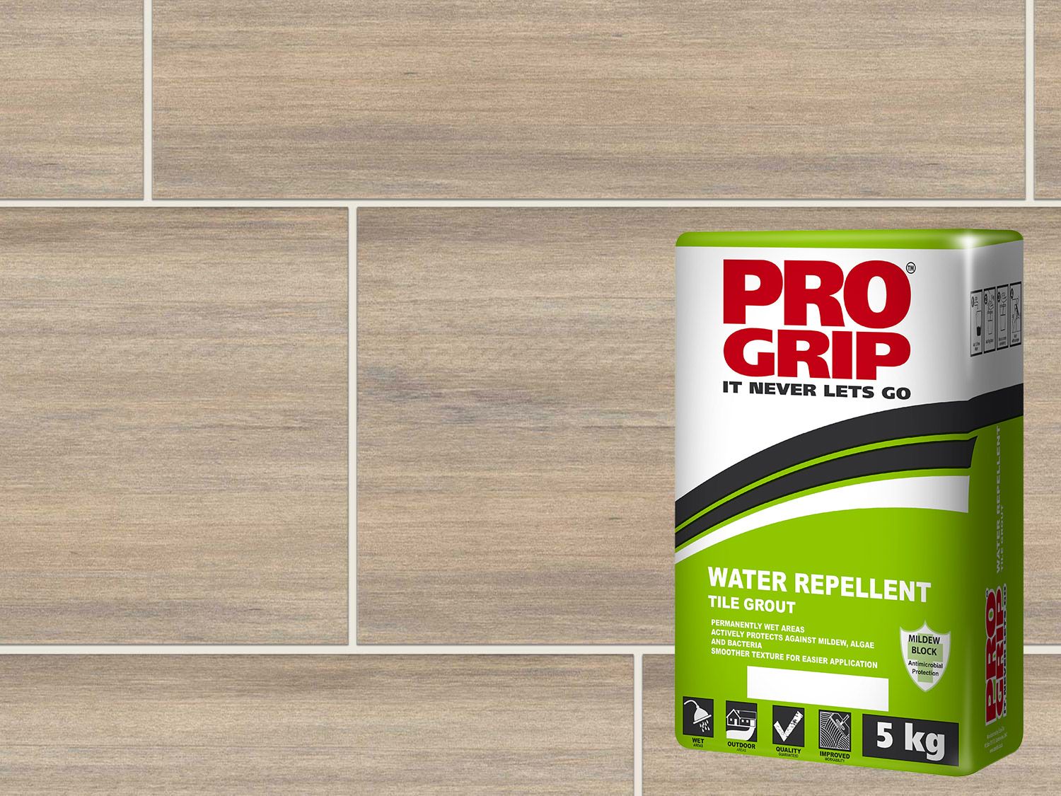 Pro Grip Taupe Mosaic Adhesive & Grout - 5 Kg