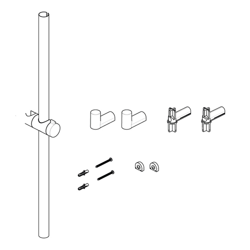 Tivoli Shower Rail Set With 100mm Multi Function Hand Shower